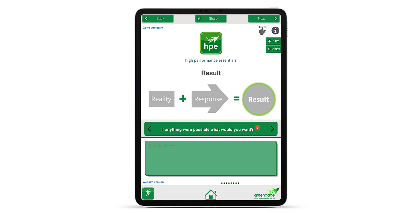 Greengage NHS app shown on an ipad
